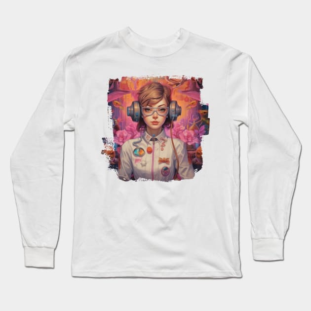 Anime cute girl Long Sleeve T-Shirt by Evgeny